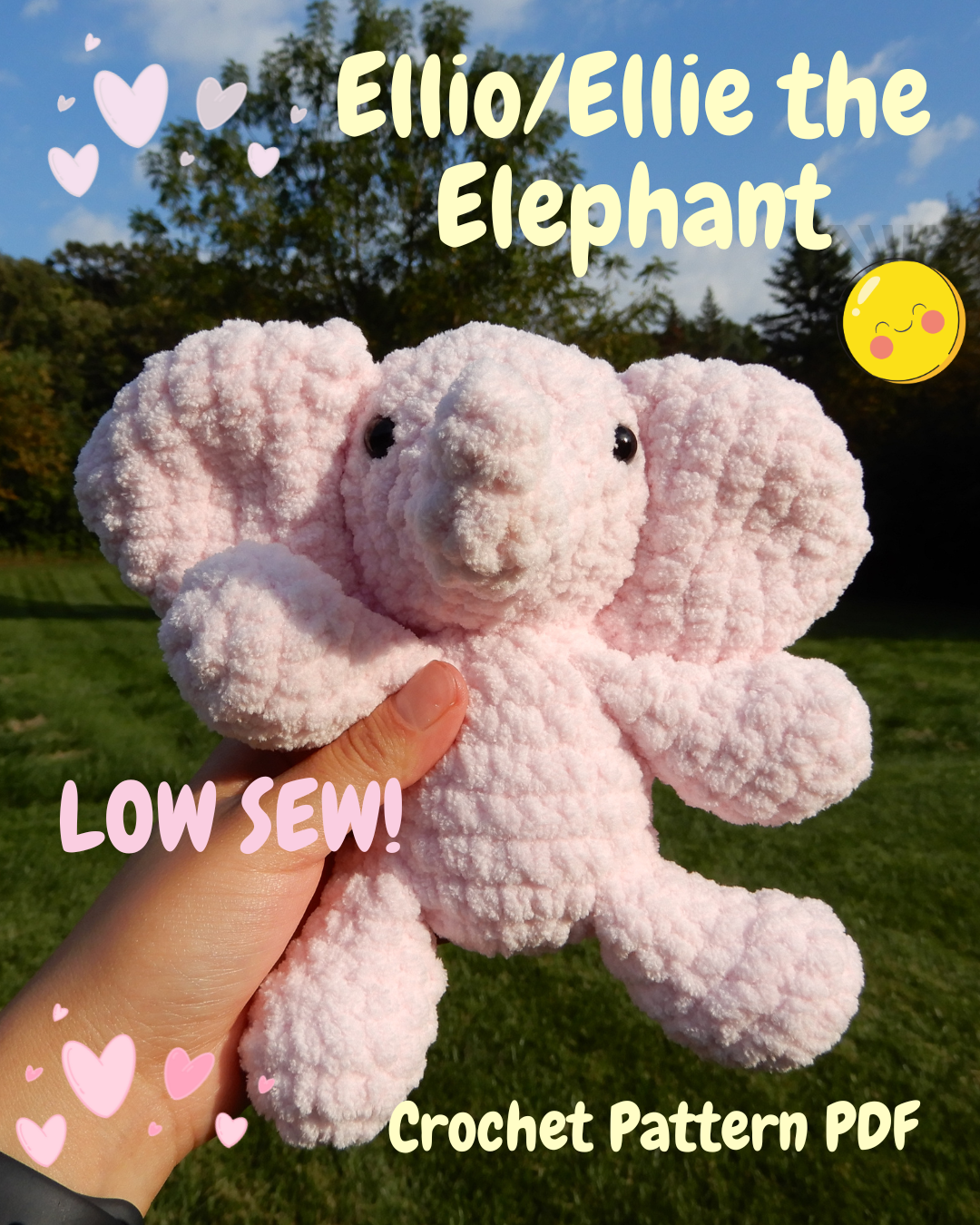 Ellio/Ellie the Elephant Crochet Pattern