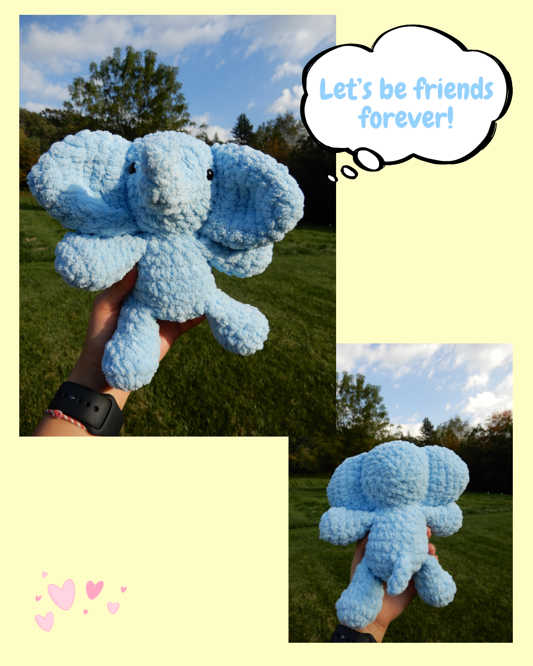 Ellio/Ellie the Elephant Crochet Pattern
