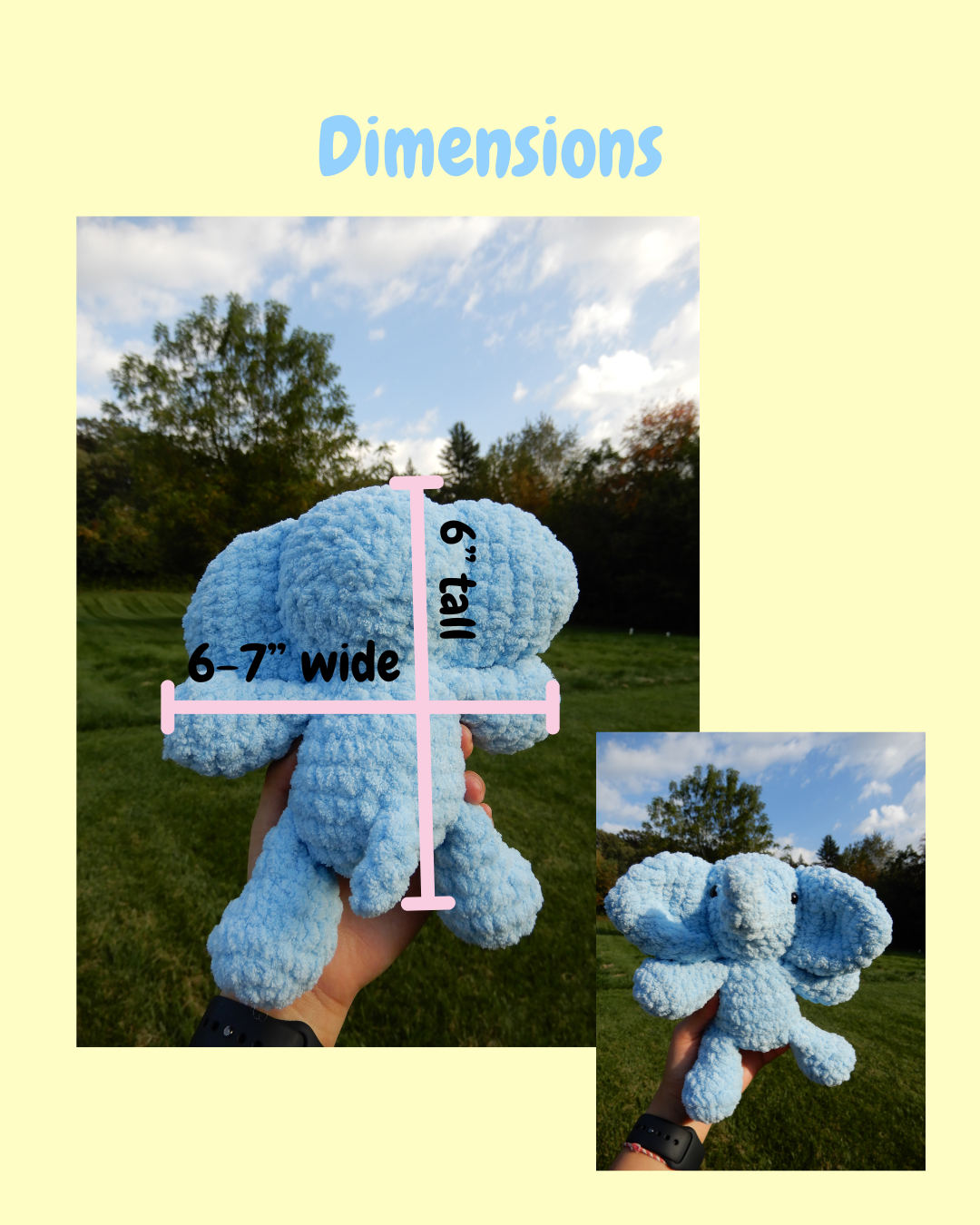 Ellio/Ellie the Elephant Crochet Pattern